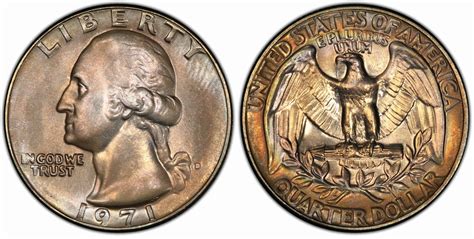Coins can be in Mint state Only coins with no wear to any surface can be classified as mint-grade coins. . 1971 quarter error